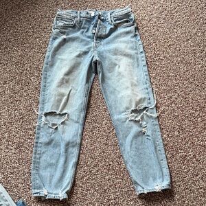 MOTHER Light Blue Distressed The Tomcat